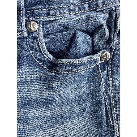 Miss Me Jeans Women’s 28 Bootcut JP5519B Embroidered Cross Bling Pocket JP5519B - Picture 5 of 13